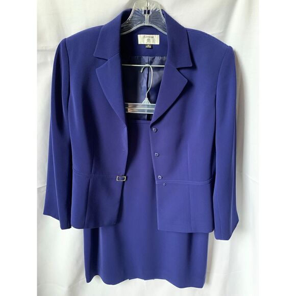 Stresa Royal , Cobalt Blue Skirt Suit - Picture 1 of 16